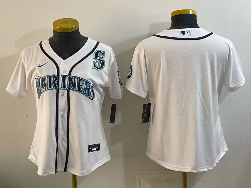 Youth 2026 Seattle Mariners Blank White Game Nike MLB Jersey style 005
